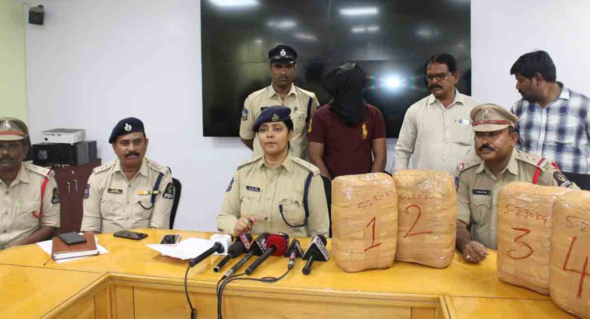 Ganja worth Rs 2 lakh seized in Hyderabad