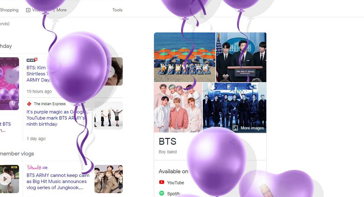 Google and YouTube surprise BTS ARMY on their 9th Birthday