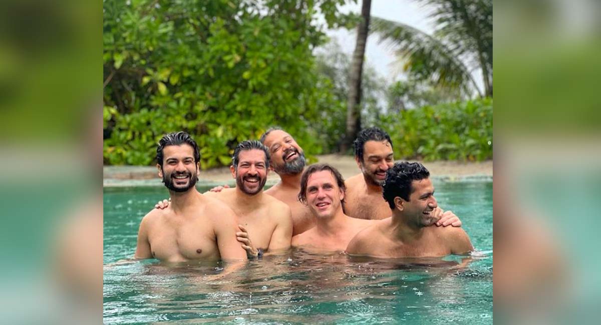 In Pics: Vicky Kaushal all smiles as he has fun in pool with his boys