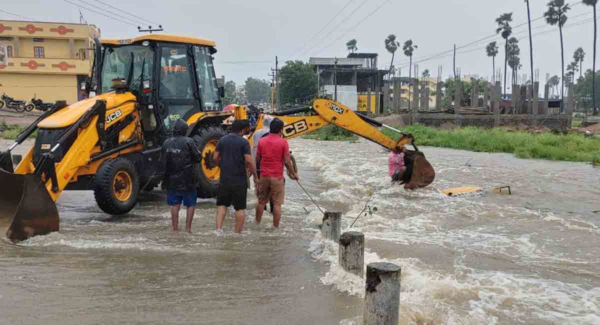 All water bodies overflowing in erstwhile Karimnagar