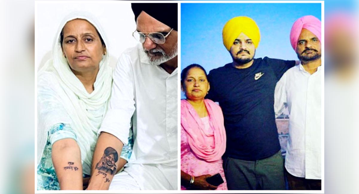 Sidhu Moose Wala’s parents get singer’s tattoo inked on their arms