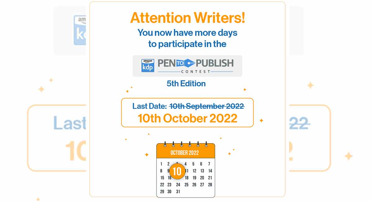 Amazon extends deadline for KDP Pen to Publish Contest 5th Edition