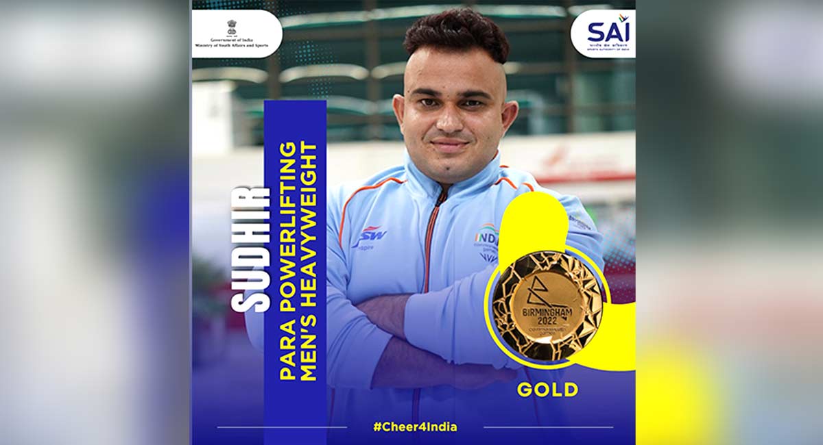 CWG 2022: Para-powerlifter Sudhir clinches historic gold medal in Men’s Heavyweight final