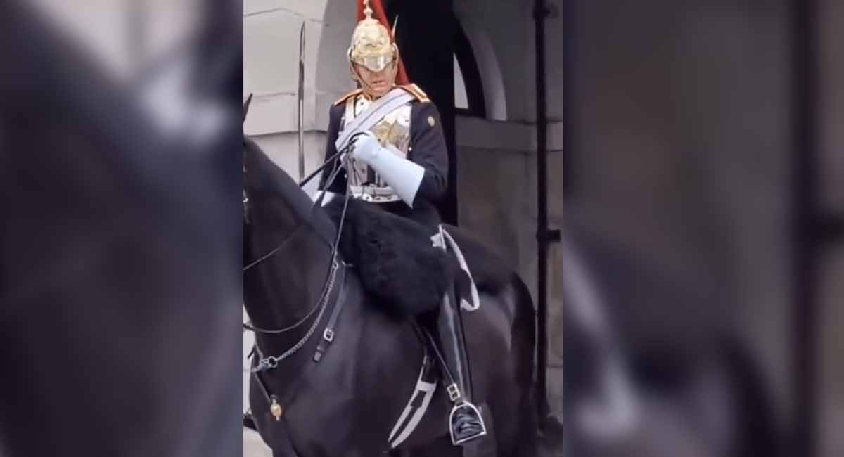 Watch: Queen’s horse guard screams at tourist taking photo