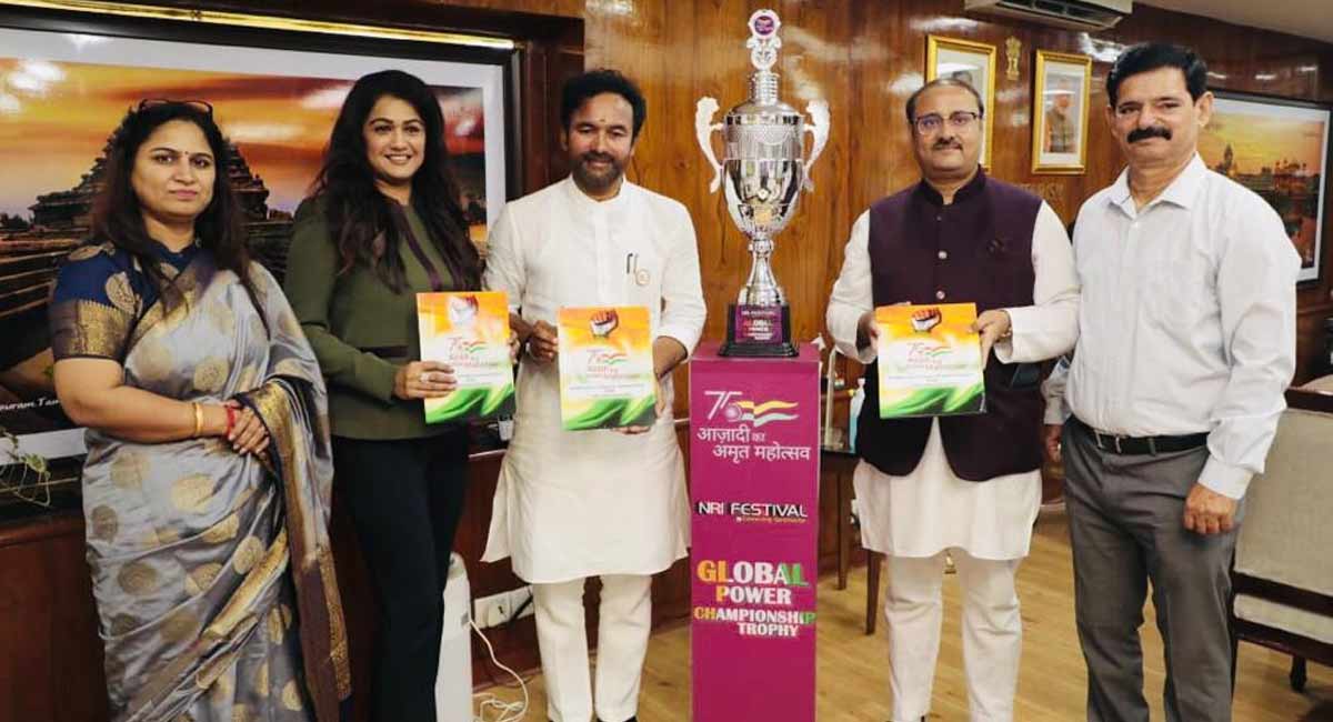 Kishan Reddy unveils NRI Festival-Global Power Championship Trophy