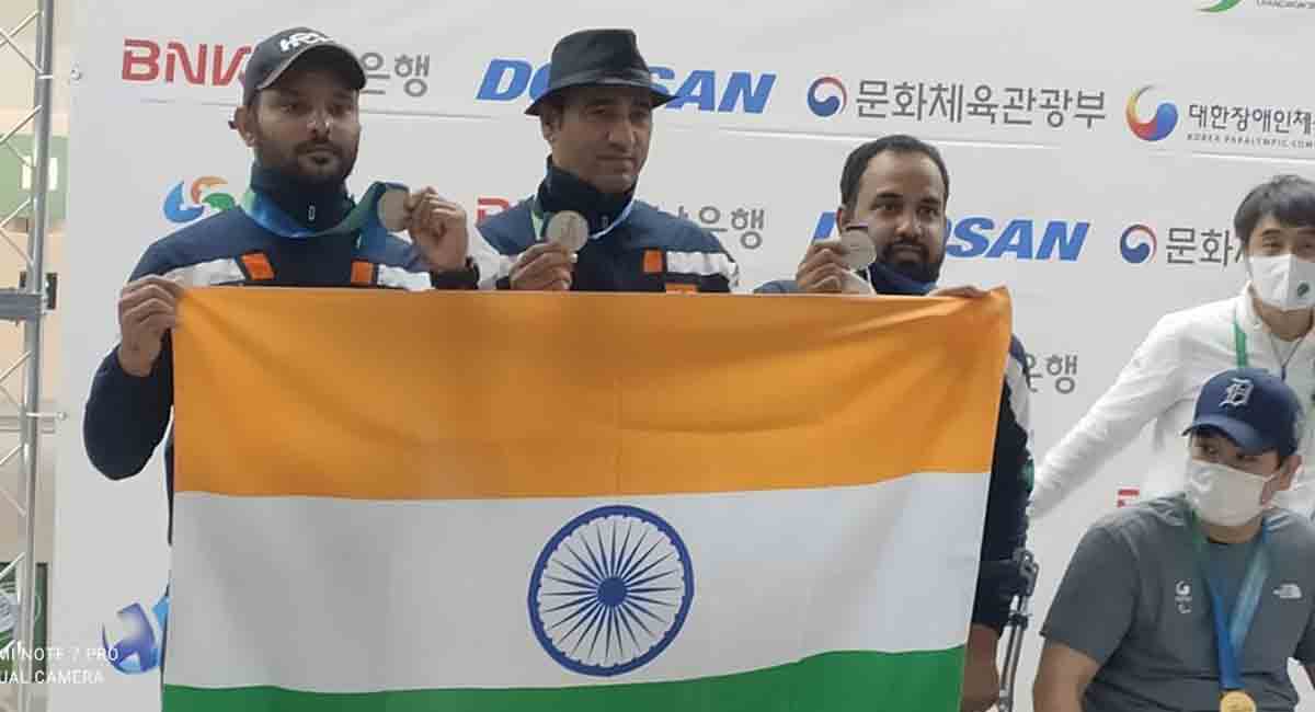 Telangana para shooter Sandesh clinches team silver in World Shooting