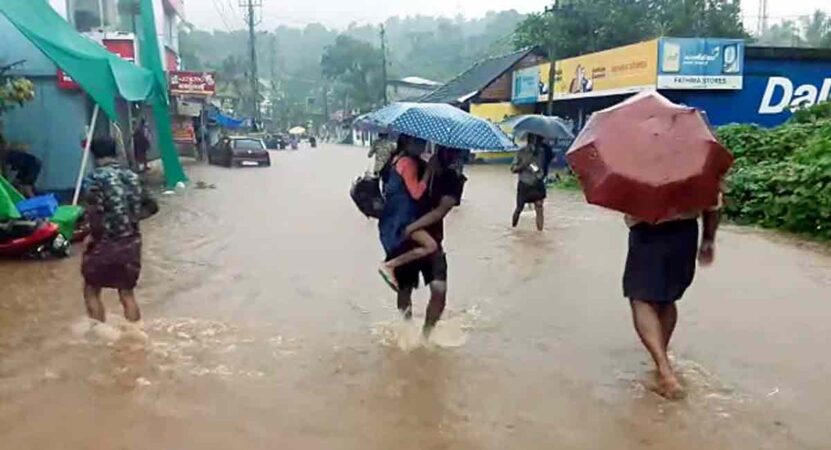 Five dead as heavy rain lashes Kerala