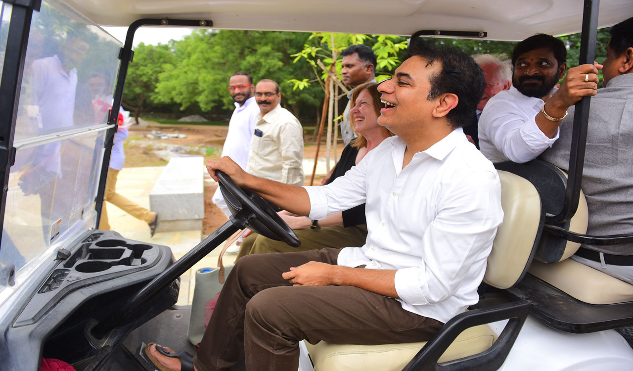 KTR, US Consul General visit US-funded project at Qutb Shahi Tombs