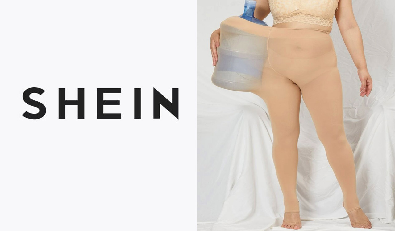 Shein slammed for model posing with water dispenser to show plus-size  tights-Telangana Today