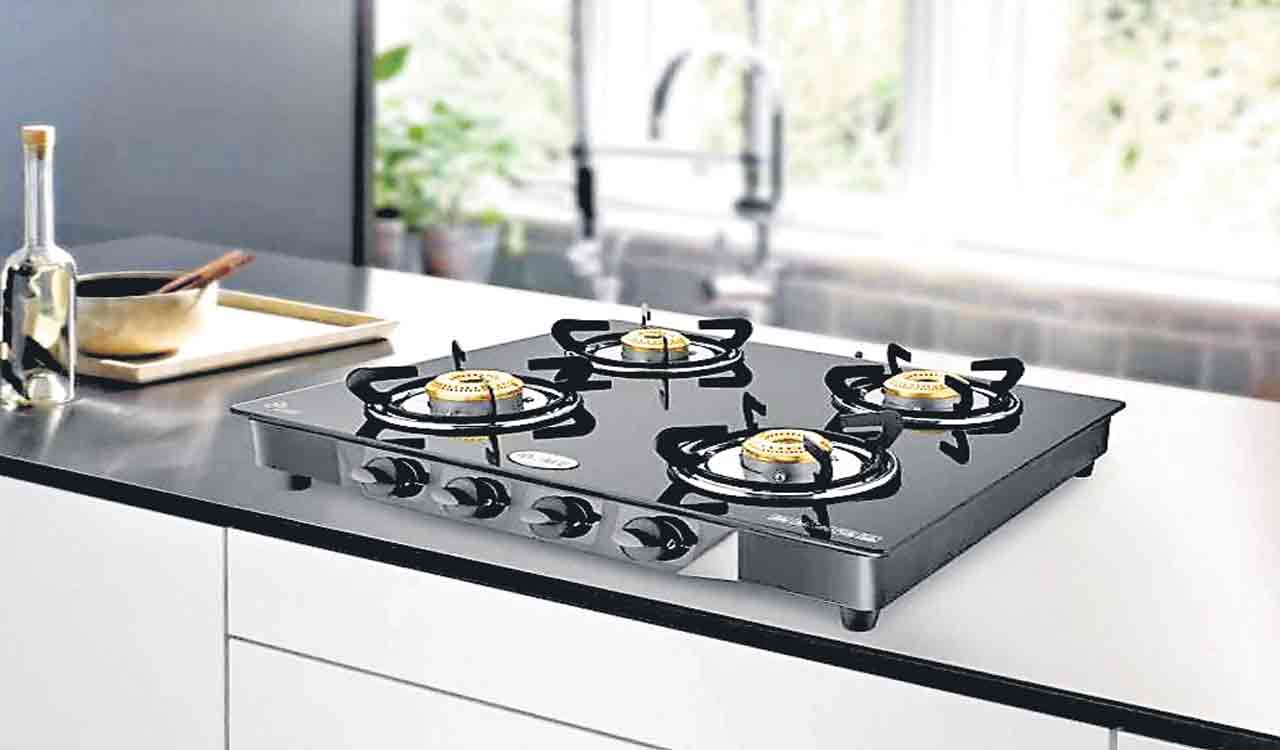kitchen table cooking stove