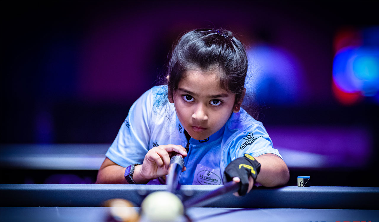 Hyderabad’s 8-year-old Tanvee set to weave magic on pool table