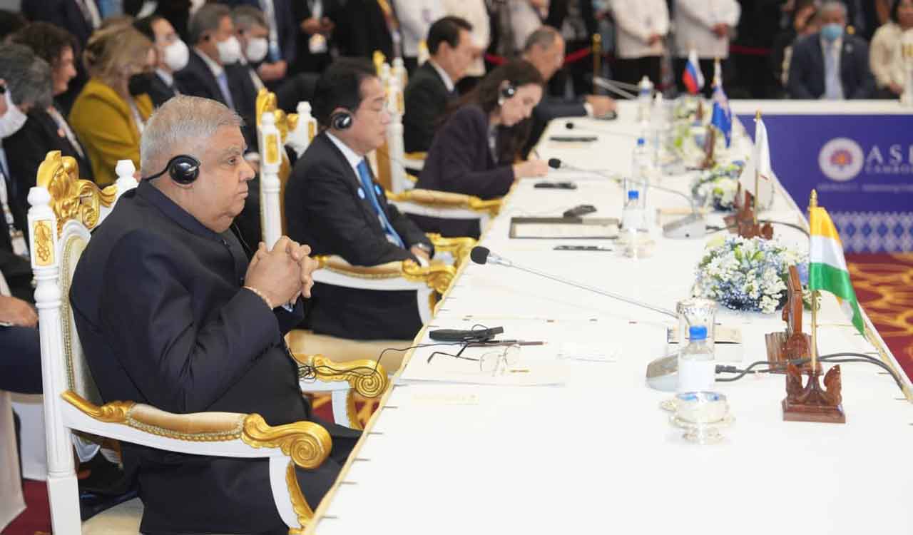 Vice President Jagdeep Dhankhar at the 17th East Asia Summit in Cambodia