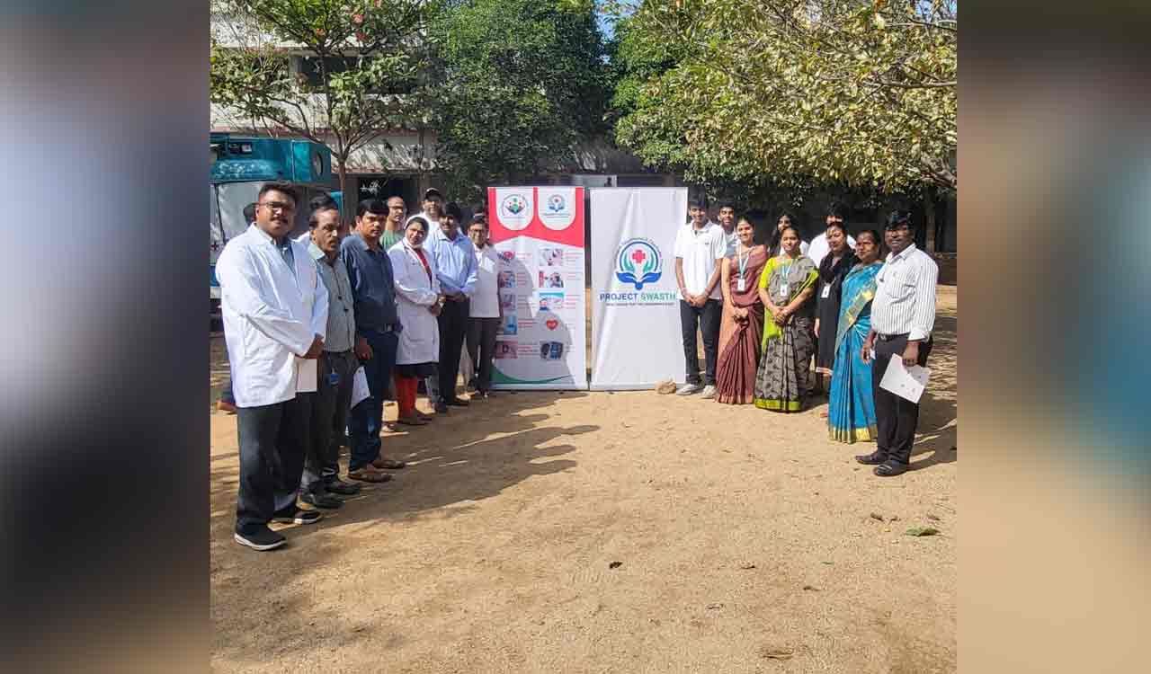 Hyderabad: Health camp organised at Zilla Parishad School