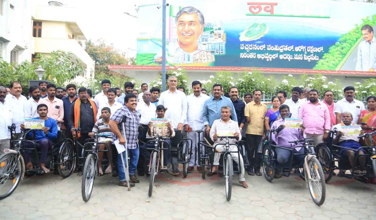 TANA donates tri-cycles, cycles in Siddipet