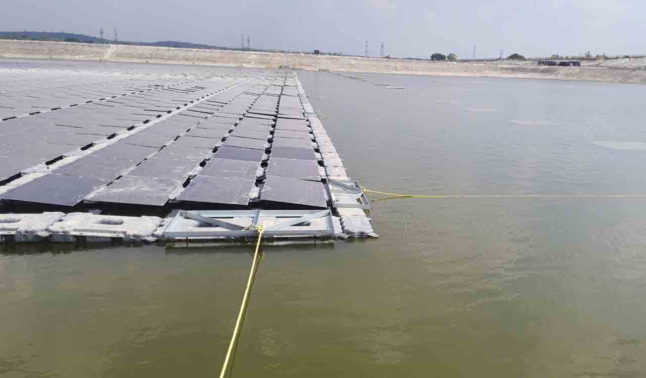 Hyderabad-based company builds country’s largest floating solar plant