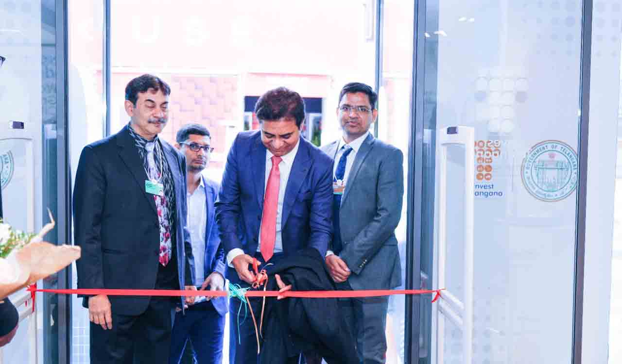 KTR inaugurates Telangana Pavilion at WEF Davos