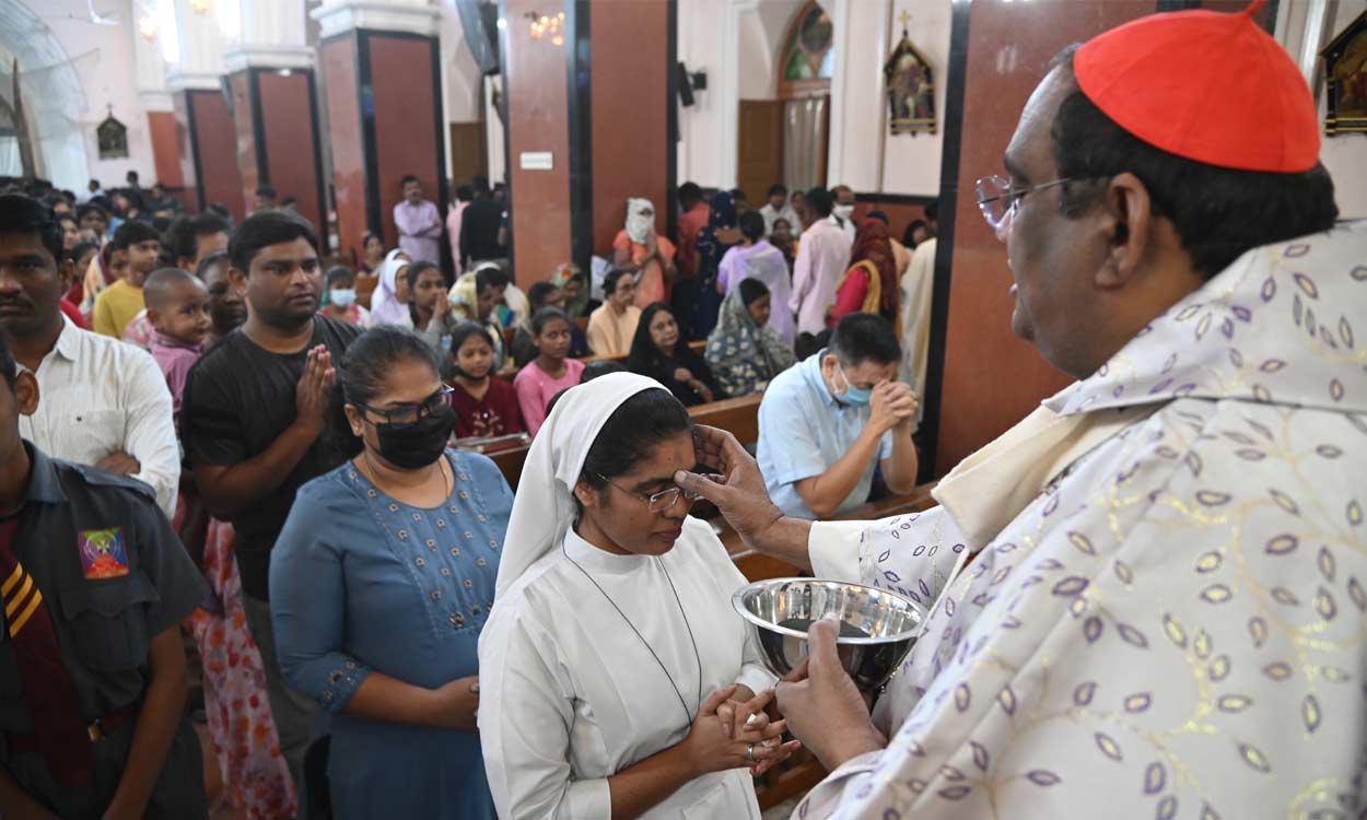 Hyderabad: Ash Wednesday observed at various churches in city
