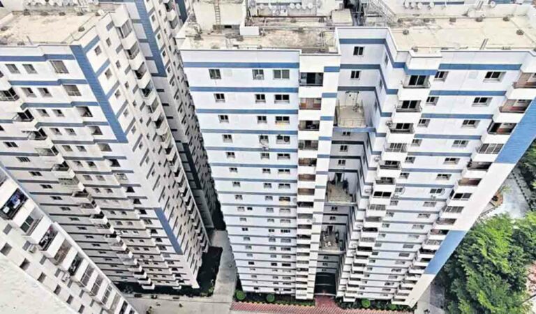 Apartment buildings in Hyderabad