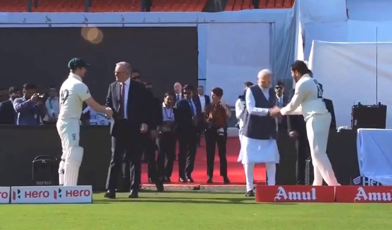 PM Modi, Australian PM Albanese at Gujarat Stadium for India-Australia Test  - Telangana Today