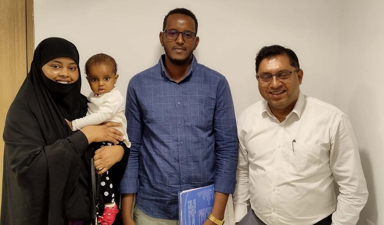 A 11-months girl from Somalia undergoes heart procedure in Hyderabad.
