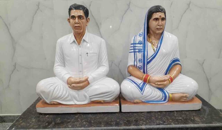 Statues of Eswarappa and Pentamma are installed in temple at Rustumpet village in Narsapur Mandal of Medak district