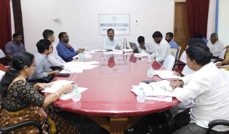 Nalgonda Collector T Vinay Krishna Reddy was holding review meeting