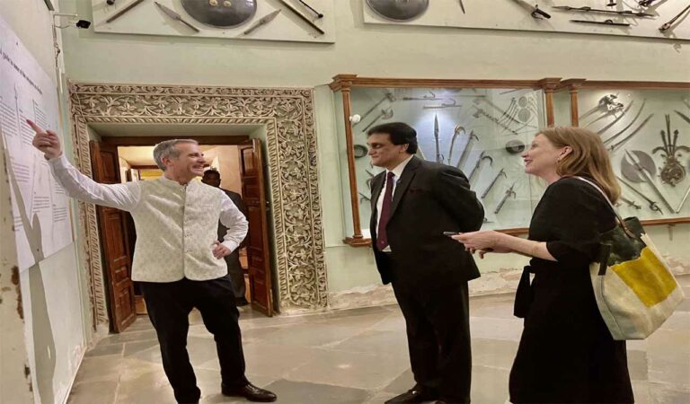 US Ambassador Eric Garcetti visits Chowmahalla Palace in Hyderabad