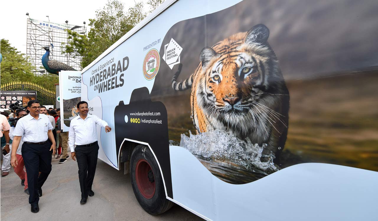 Hyderabad: TSRTC unveils mobile Tiger Photo Exhibition