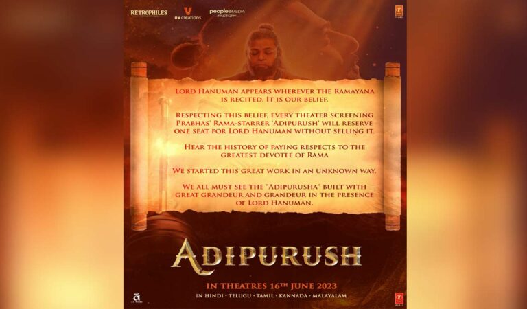 ‘Adipurush’ team to dedicate 1 seat in every theatre to Lord Hanuman; triggers meme fest on internet