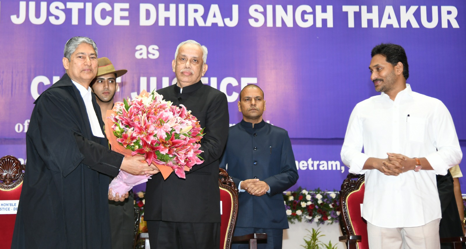 Justice Dhiraj Singh Thakur sworn in as Chief Justice of AP High Court