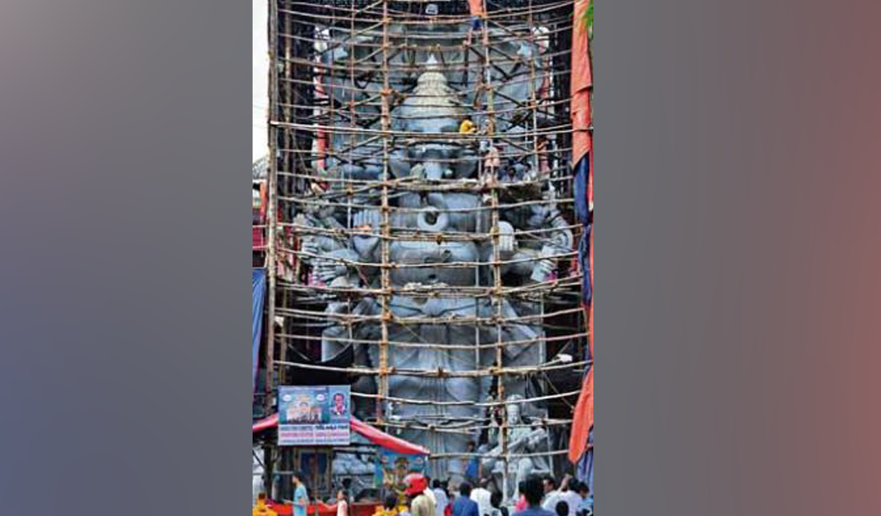 Hyderabad’s Khairatabad Ganesh: Massive preparations underway