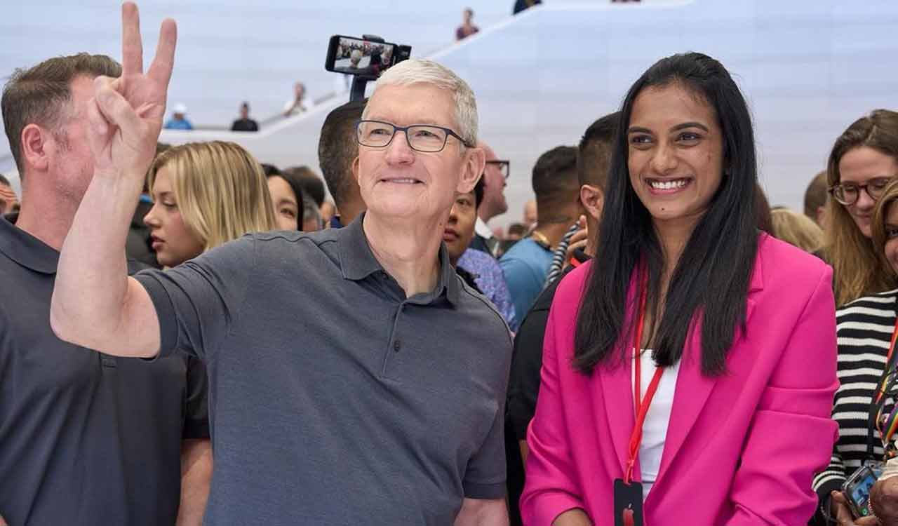 PV Sindhu offers Badminton match to Apple’s Tim Cook