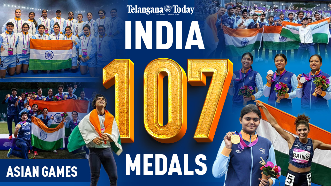 India Shines With 107 Medals In Asian Games 2023Telangana Today