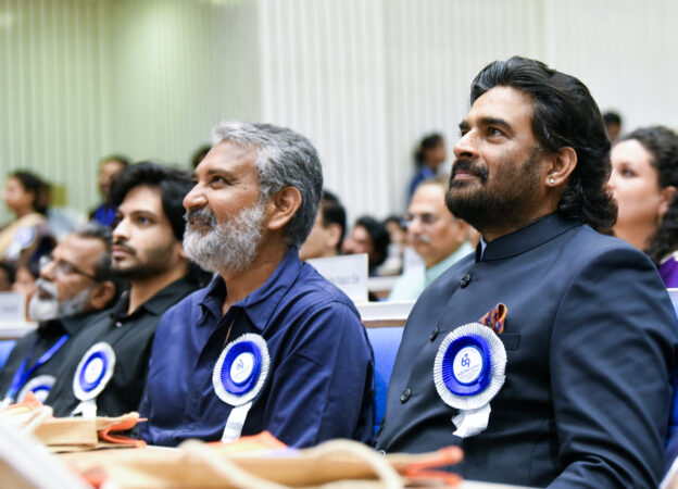Film Director S.s. Rajamouli And Actor R. Madhavan During The 69th National Film Awards