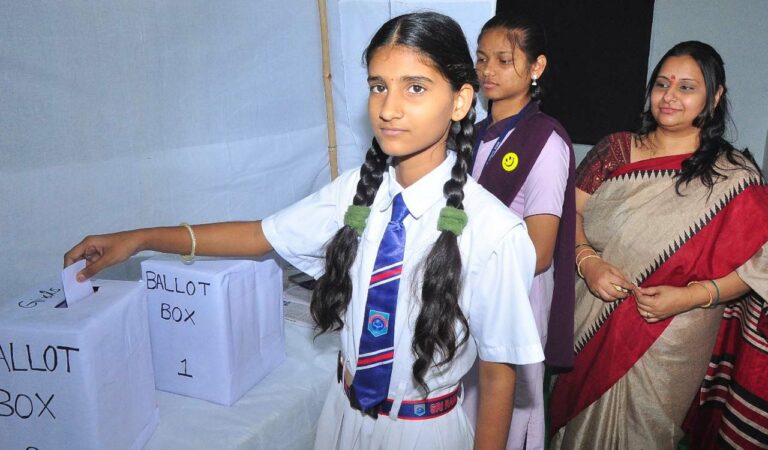 School Students Voting