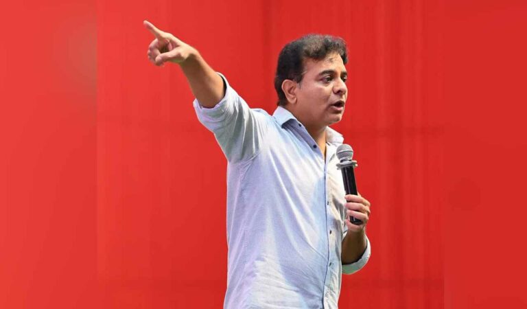 Chappal treatment should be for Congress leaders, not farmers, says KTR