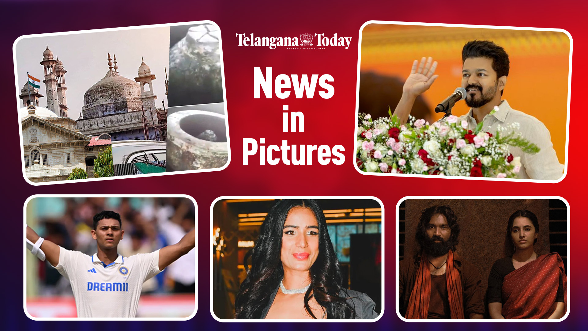 News in Pictures: Hindu Puja in Gyanvapi Mosque, Thalapathy Vijay into Politics, Yashasvi Jaiswal Century, and more