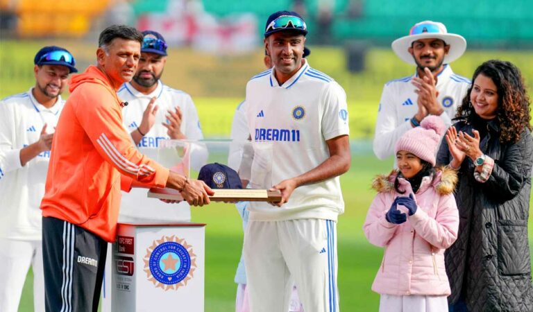 indveng ravichandran ashwin joins 100 test club for india