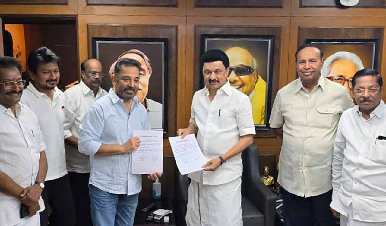 Kamal Haasan’s MNM joins DMK-led alliance in TN, gets one RS seat for 2025 polls