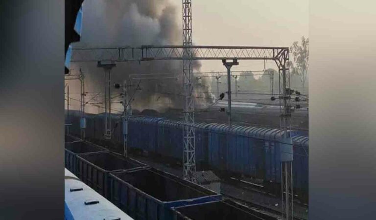 Major Fire Breaks Out At Kazipet Railway Station