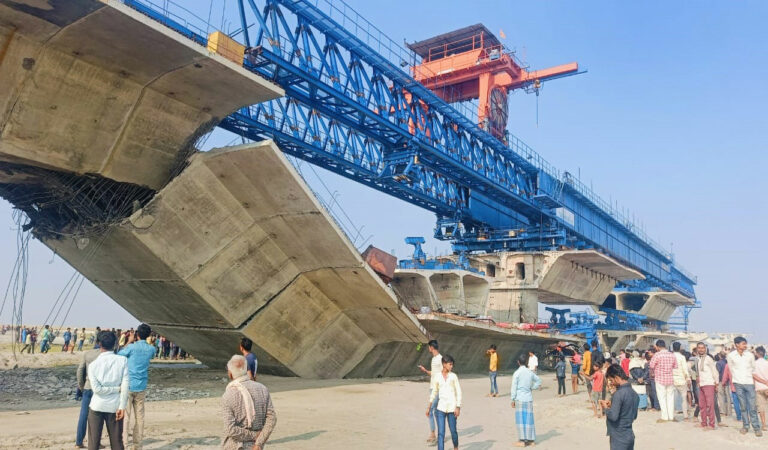 One killed as portion of under-construction bridge collapses in Bihar