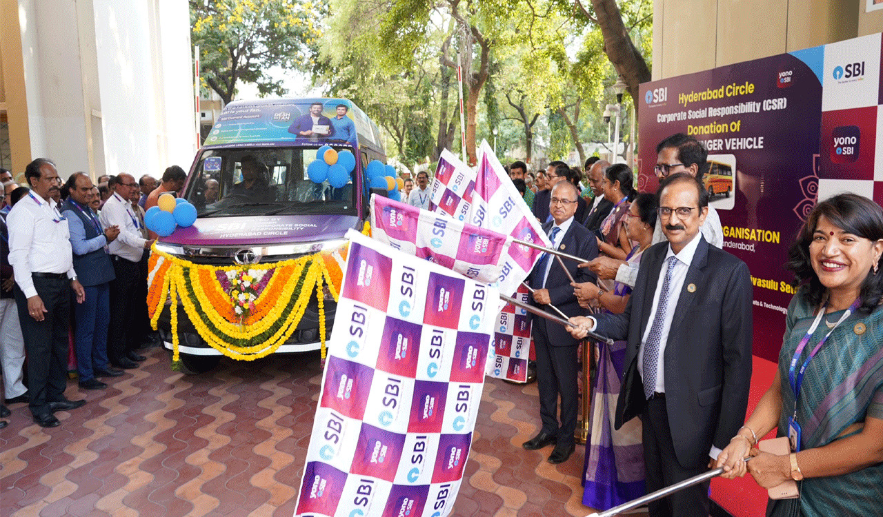 SBI Foundation’s CSR initiatives in Hyderabad: Minibus donation, ICAR-IIRR MoU