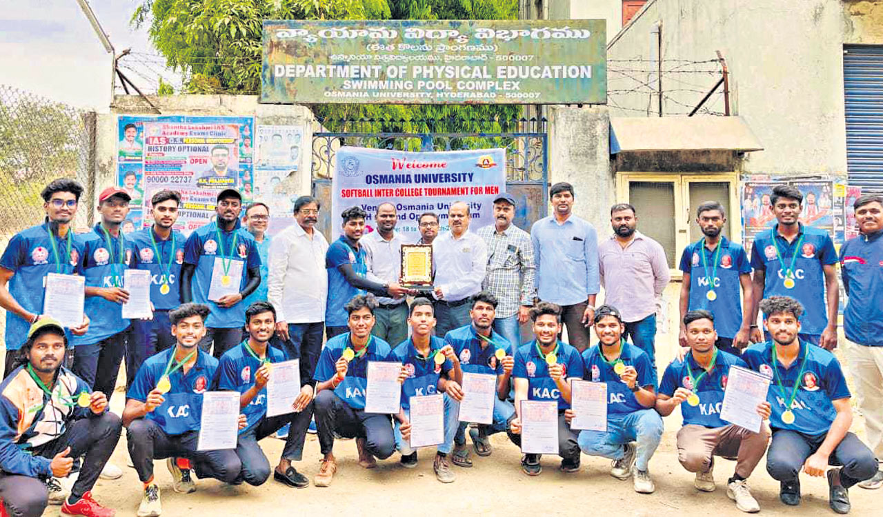 Dr BR Ambedkar College triumph in OU Inter College Softball Championship