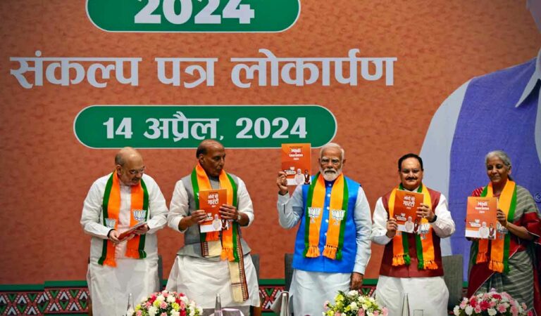 BJP unveils manifesto, says no difference between what we say and what we do