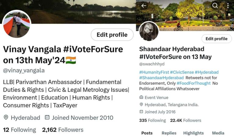 Hyderabad citizens campaign on social media to boost voter turnout