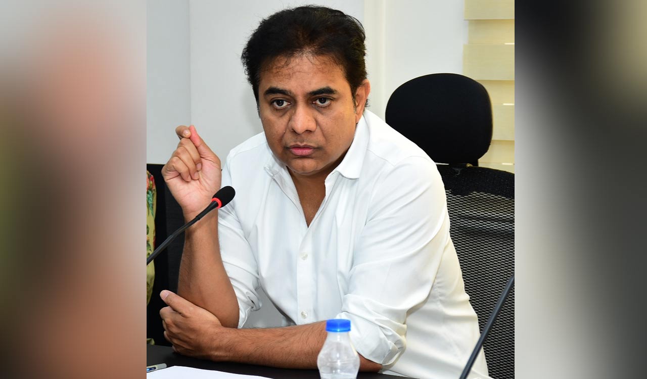 KTR criticizes CM for watching cricket match while farmers face troubles