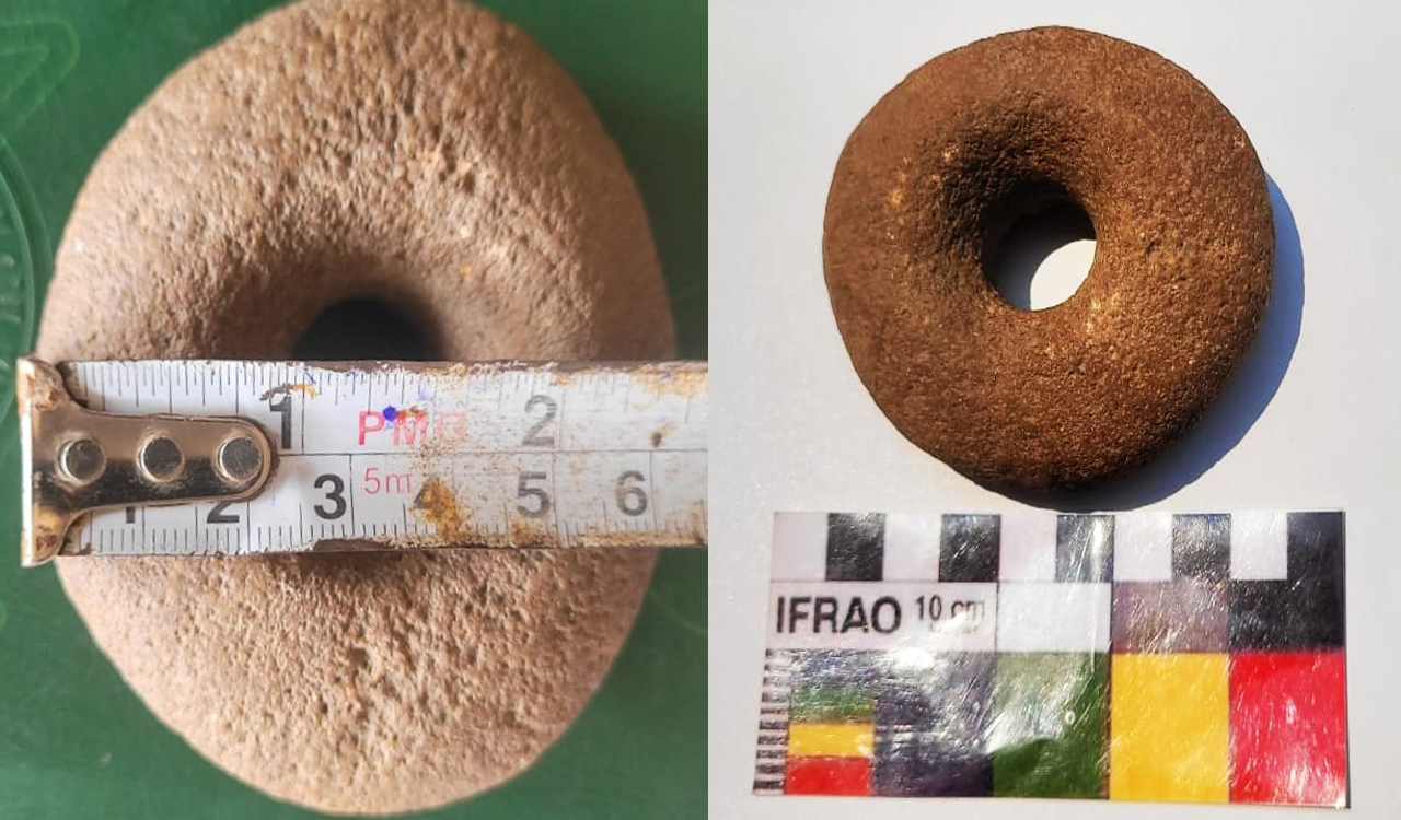 Ancient Neolithic era ring stone unearthed in Bhupatipur by Telangana historians