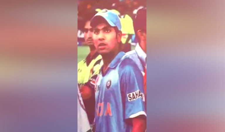 rohit sharmas funny moment ahead of ipl match nostalgic encounter with younger self
