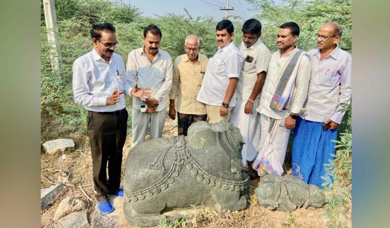 Telugu Chola sculpture found in neglected condition in Nalgonda
