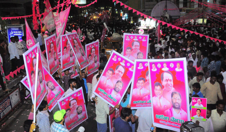 Khammam turns pink for rally